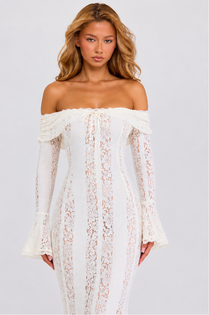 Vestido largo de encaje Ethereal