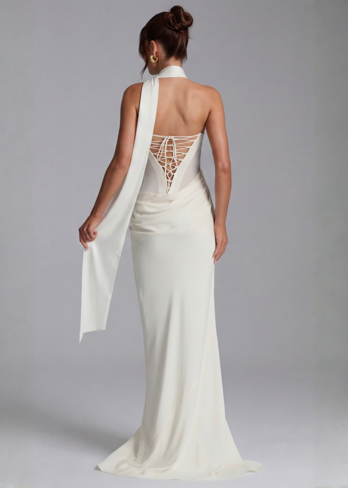 Vestido largo drapeado Muse