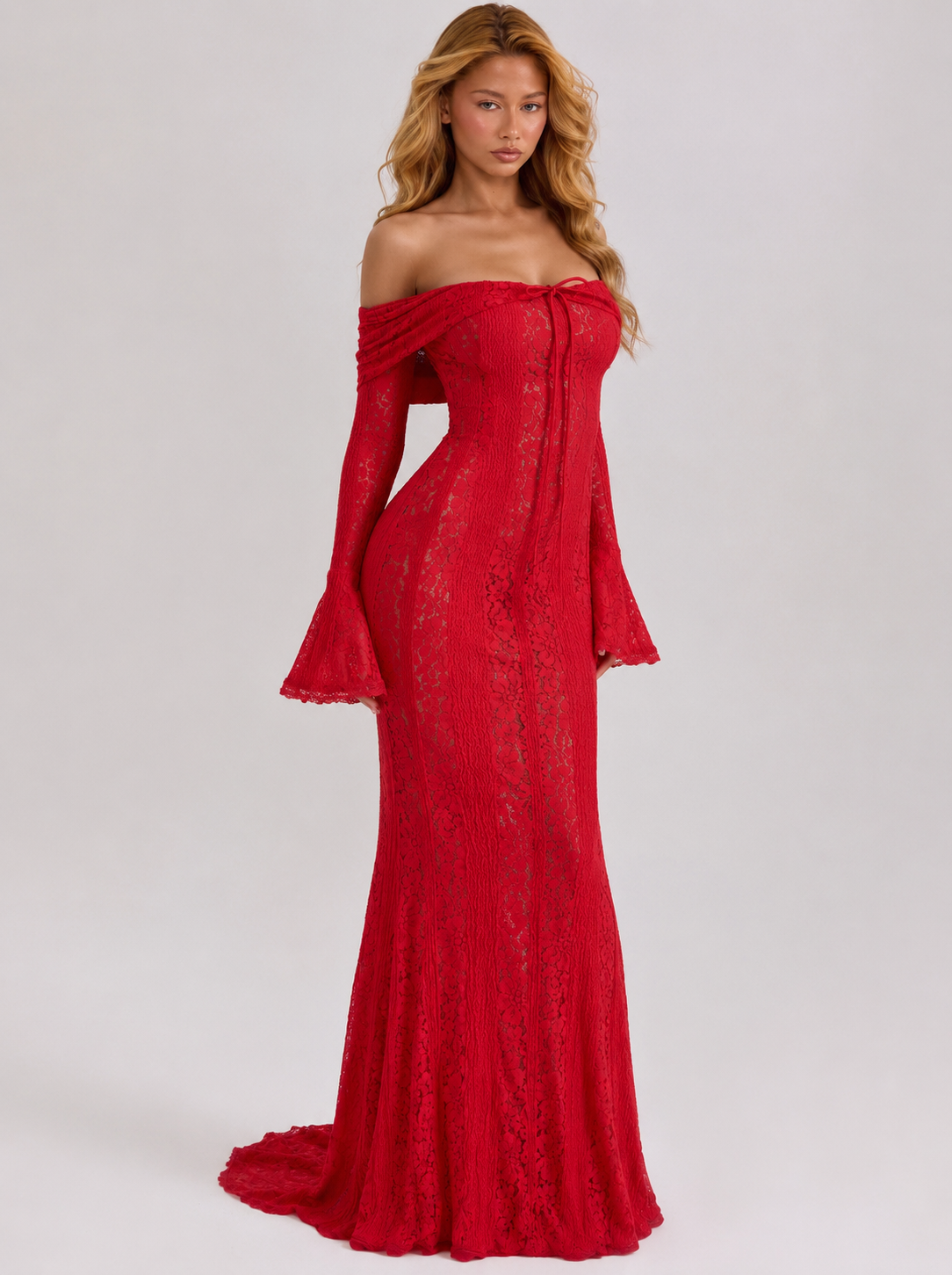 Vestido largo de encaje Ethereal
