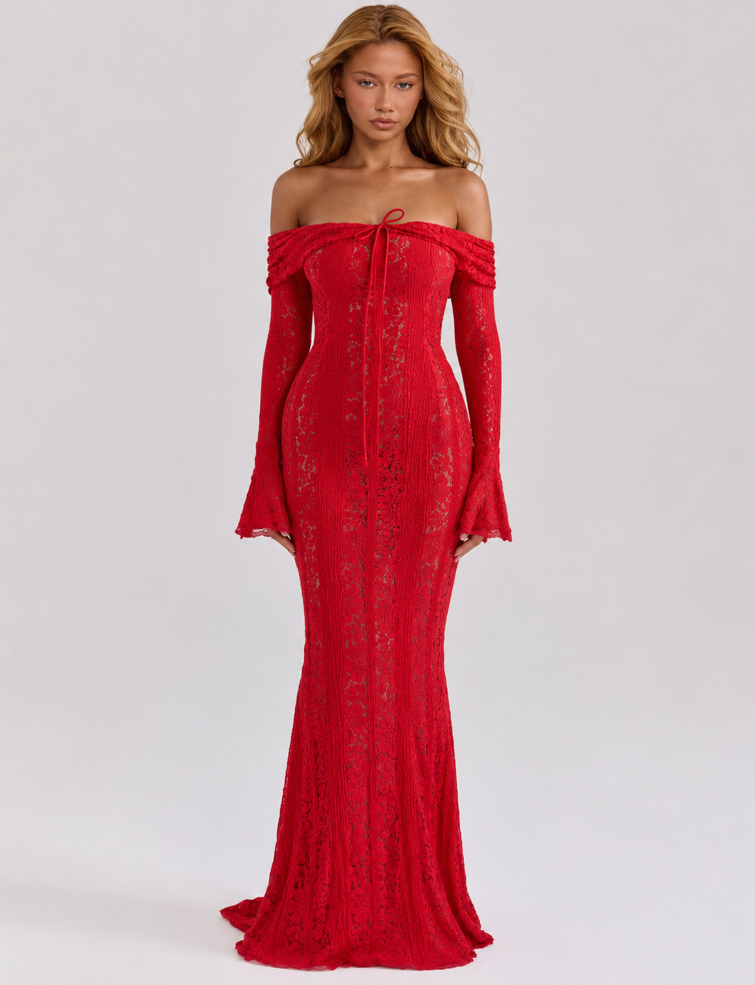 Vestido largo de encaje Ethereal