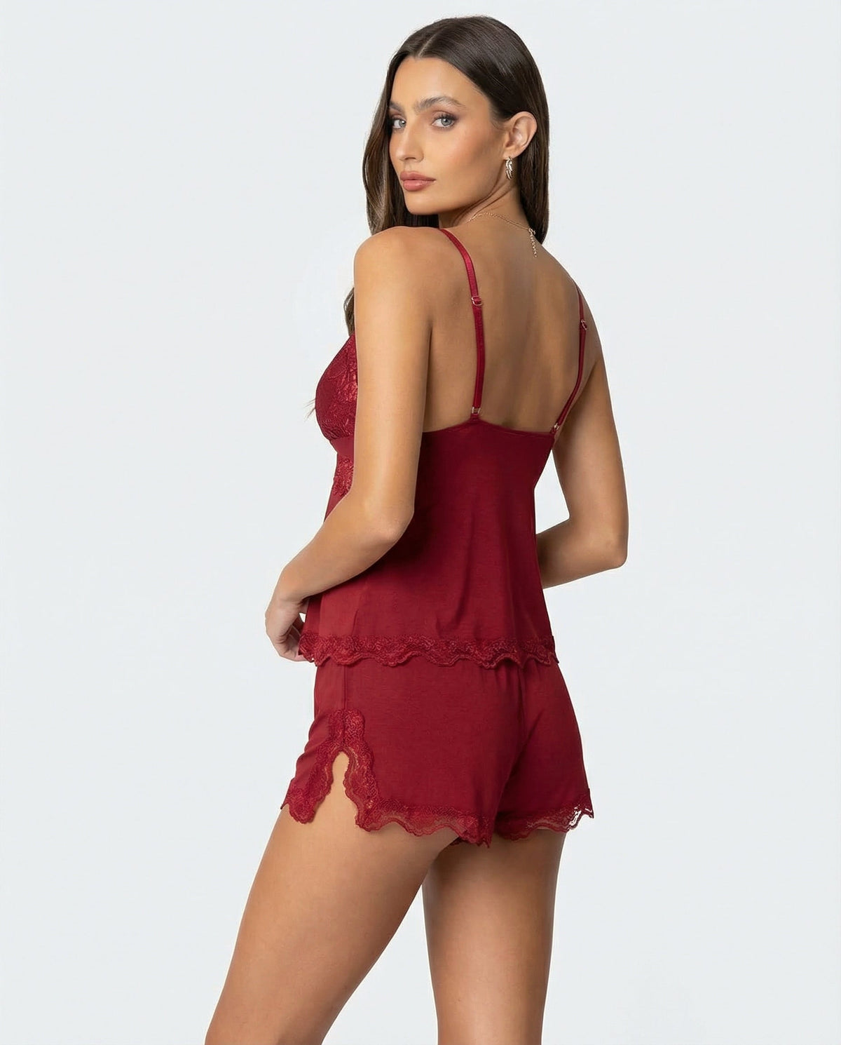 Conjunto de pijama de encaje Midnight Kiss