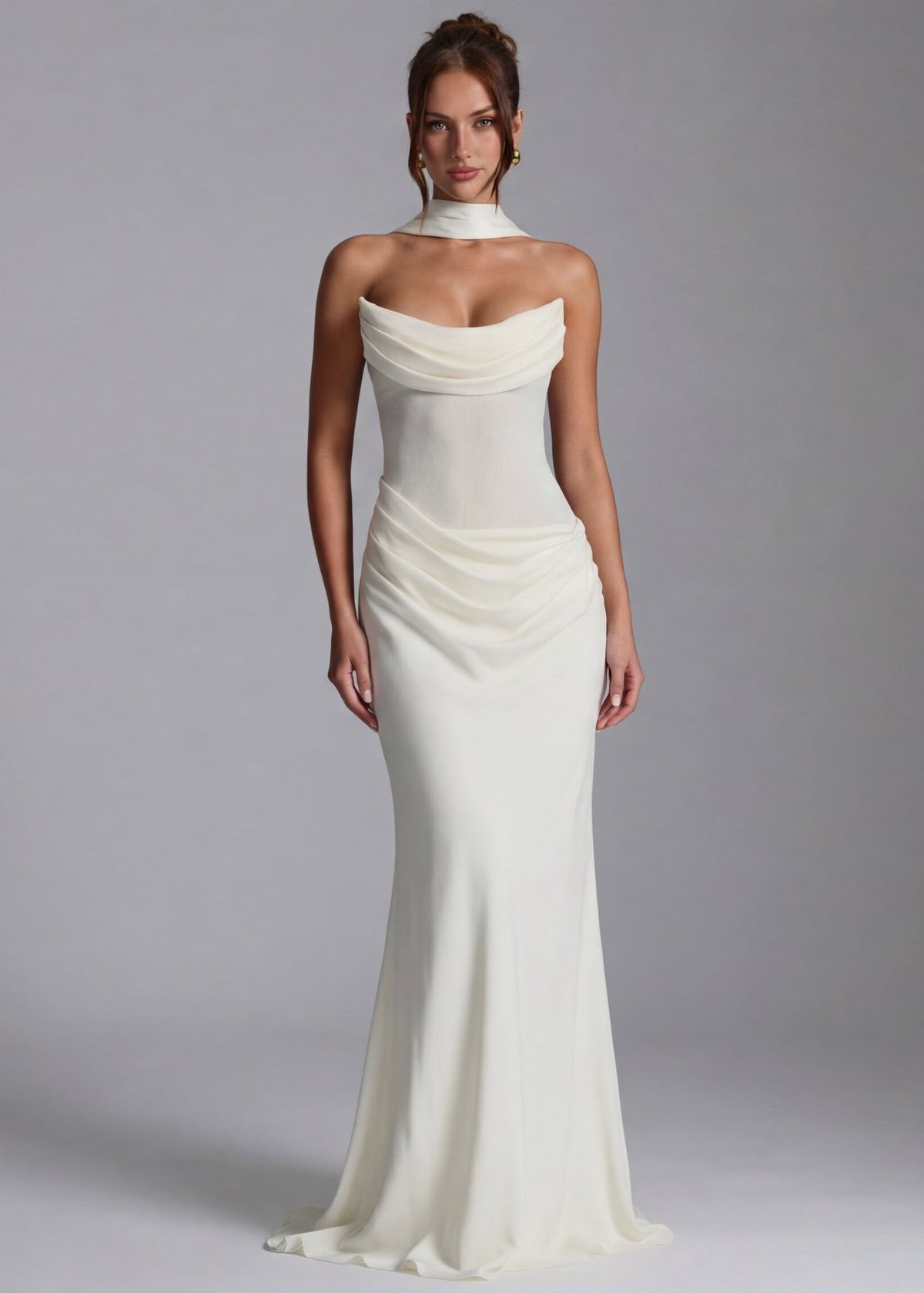Vestido largo drapeado Muse
