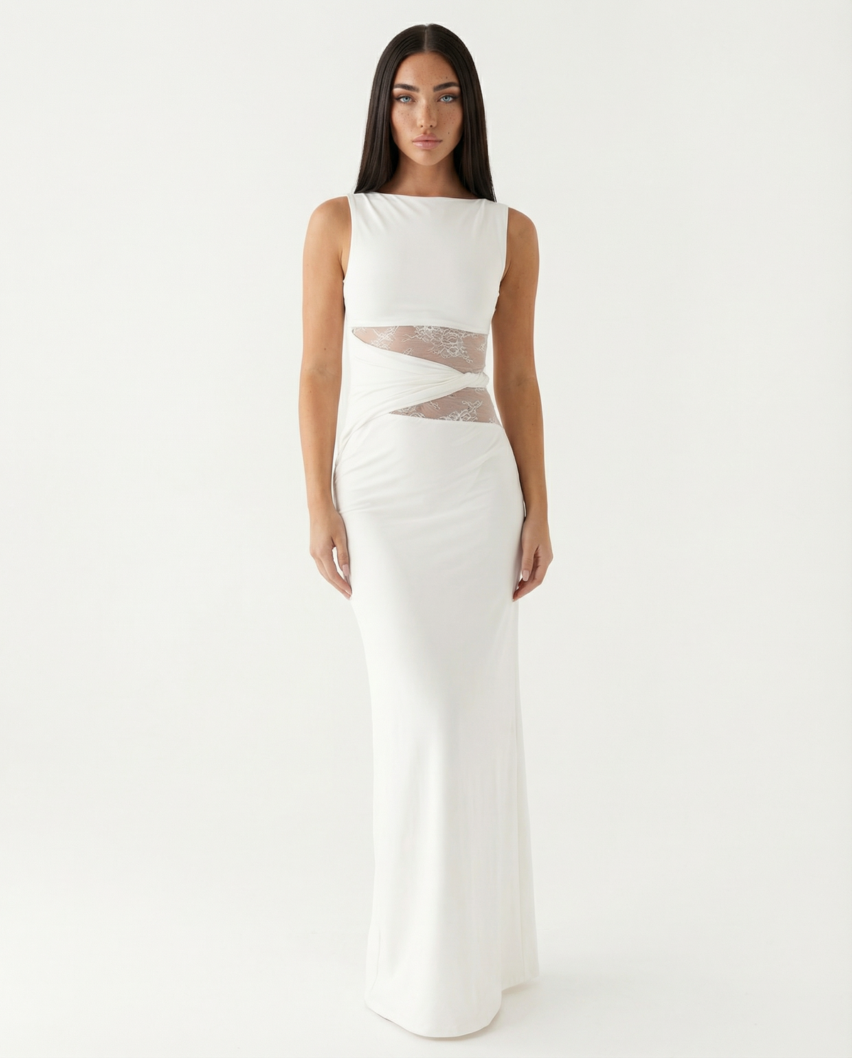 Vestido largo Lace Illusion